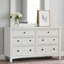 Miroir de commode Rikio 38 x 47, finition moderne en stratifié blanc ultrabrillant