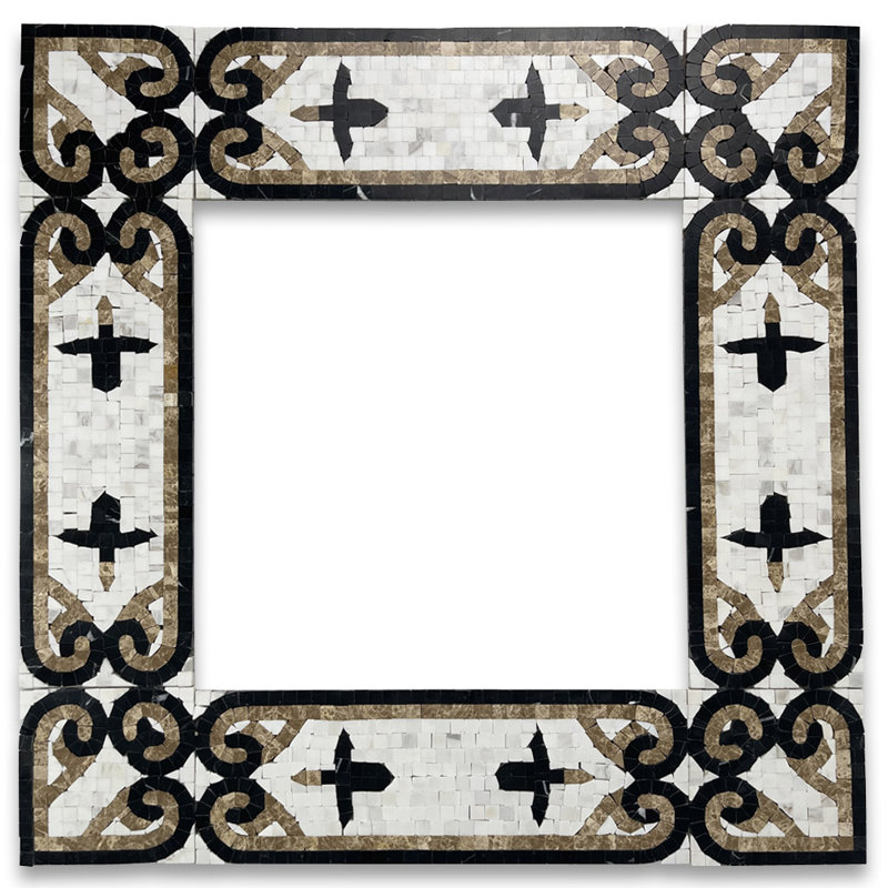 Baroque 4.7" x 13.4" Marble Mosaic Wall & Floor Tile