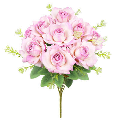 Bouquet de tiges de roses artificielles gardénia