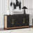 64.6" Buffet Cabinet With Storage and Decorative Doorsm (Espresso Black)