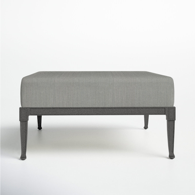 Wiltshire Outdoor Ottoman, Pewter, Pique Gravel Sunbrella®