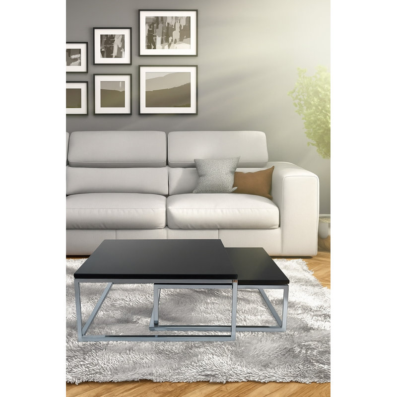 Edwina Sled Coffee Table, Black
