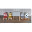 Ensemble de table et de chaises pour enfants 5 pièces, centre d'activité en bois massif blanc avec 4 chaises