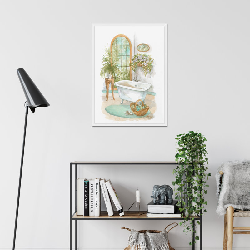 Bath in Spa II 1 Piece Painting, 80cm H x 55cm W, White Framed Paper Print