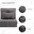 HOMCOM 2-In-1 Floor Lazy Sofa With 5 Position Adjustable Backrest