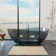 63"Artful Wavy Curve Resin Tub, Grey Transparent Egg Shape Freestanding Soaking Bathtub with Drain