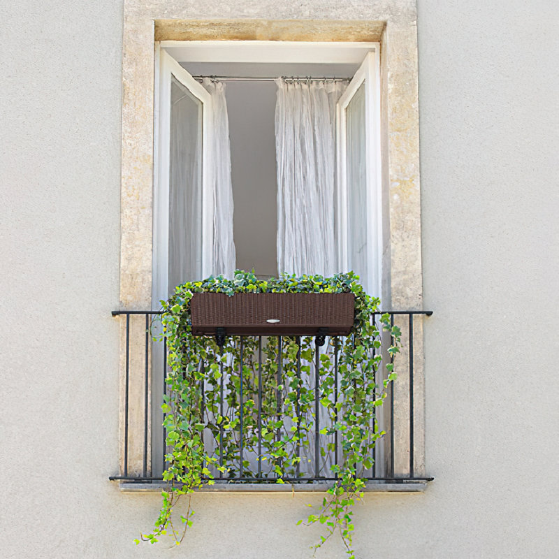Balconera Window Box Planter, Mocha, 19 cm H x 79 cm W x 19 cm D