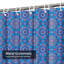 Rideau de douche rose avec 12 crochets-129036118
