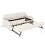 Lit de jour simple avec couchette et fonction de charge - beige