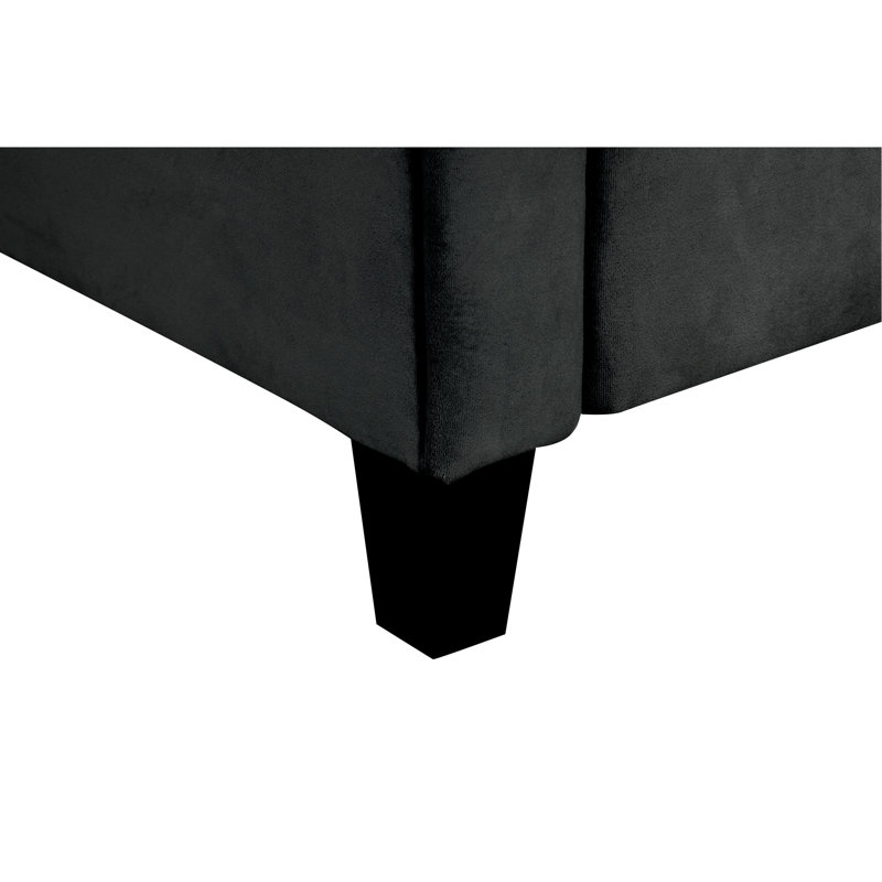 Canapés et canapés modulaires confortables pour le salon, la chambre, le bureau, les petits espaces, Noir, Noir