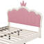 Lit double tapissier avec tête de lit couronne-346165583