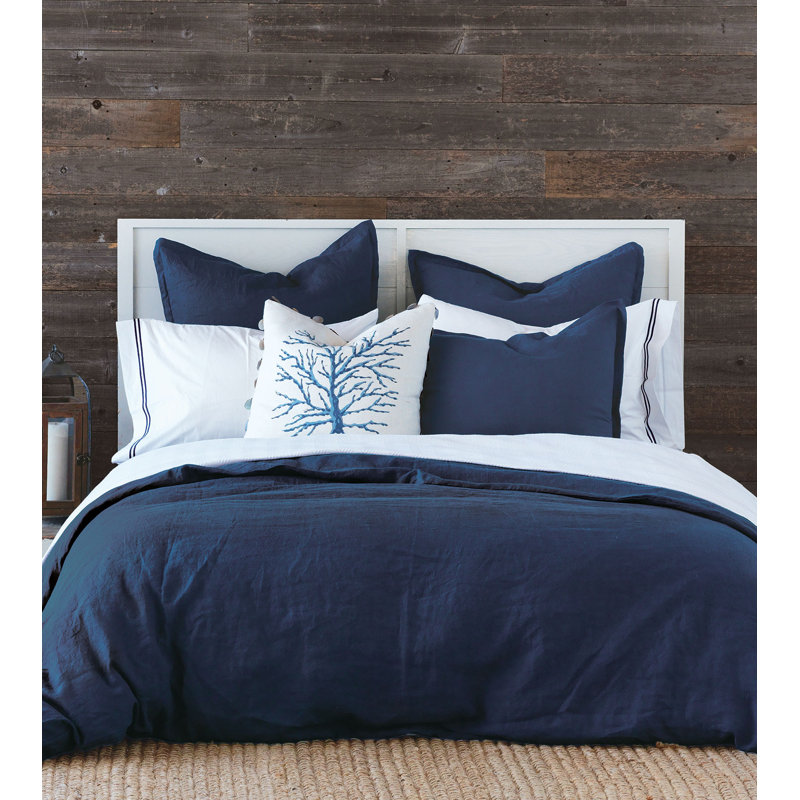 Housse de couette en lin Shiloh, Indigo, Housse de couette grand