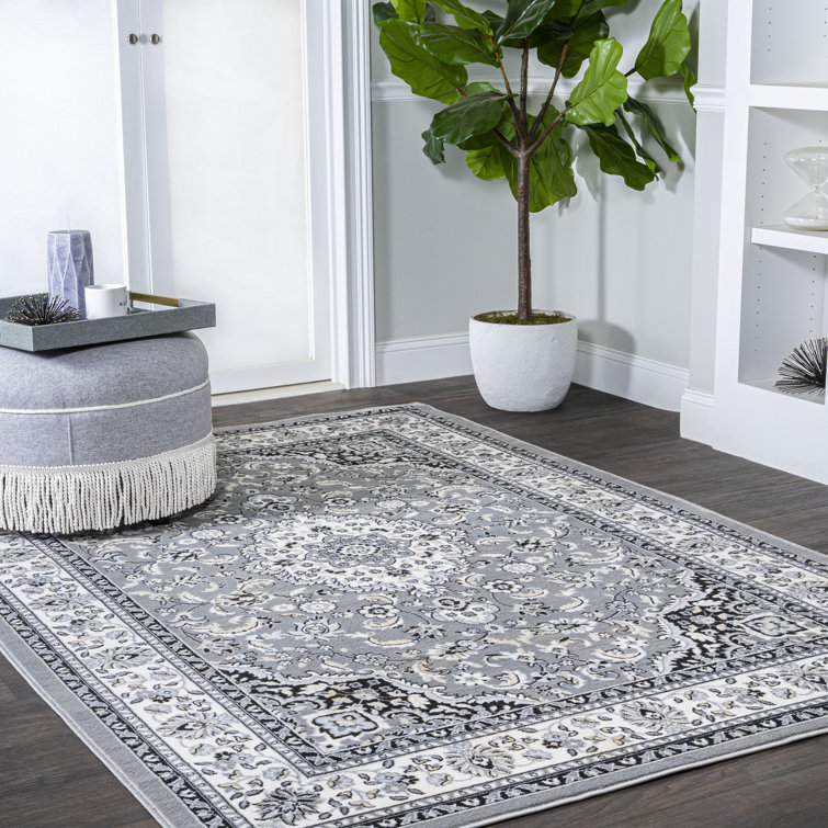 Keohane Modern Persian Floral Gray/Ivory Rug