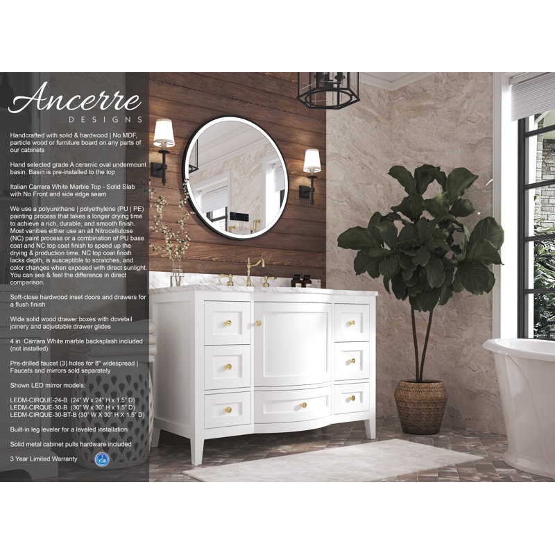 Lauren 48'' W Single Vanity, Gold, Sienna