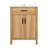 Single Bathroom Vanity with Ceramic Top, Solid Wood Frame, Flip Drawer, and 2 Soft-Close Door-117497890
