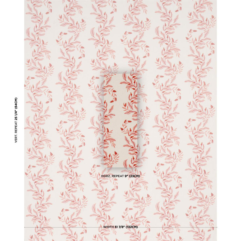 Tissu Schumacher X Laura Gonzalez Vagary Vines, Orange
