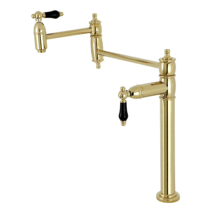 Robinet remplisseur Kingston, Laiton poli / noir