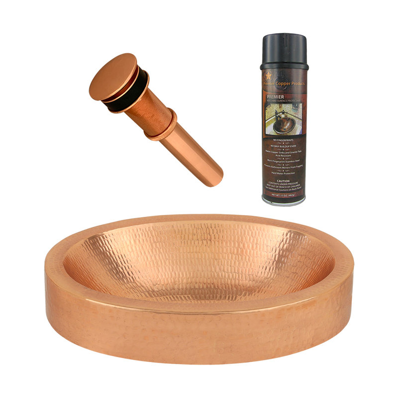 Ensemble de lavabo et de drain pour salle de bain Premier Copper Products BSP5_VO17SKPC-P