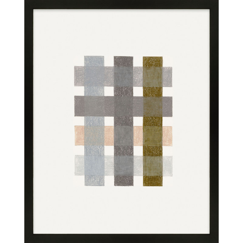 Jarin Untitled (gridlock) no.1 by Beth James - Framed Wall Art, Cadre noir, L 16 po x H 20 po