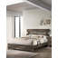 Lit plateforme rustique avec tête de lit à lattes et structure à profil bas pour les chambres contemporaines et minimalistes-324741120-324741122