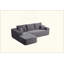 Canapé modulaire Cloud avec méridienne en forme de L et poches latérales, conception modulaire moderne, assise profonde, canapé rembourré pour le salon / la chambre à coucher, aucun assemblage requis (tissu moelleux), orienté vers la gauche-966098206-966098207