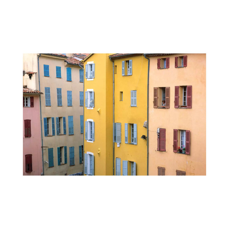France, Provence, Grasse. Colorful Buildings. by Jaynes Gallery - Wrapped Canvas Print, 101.6 cm H x 66.04 cm W