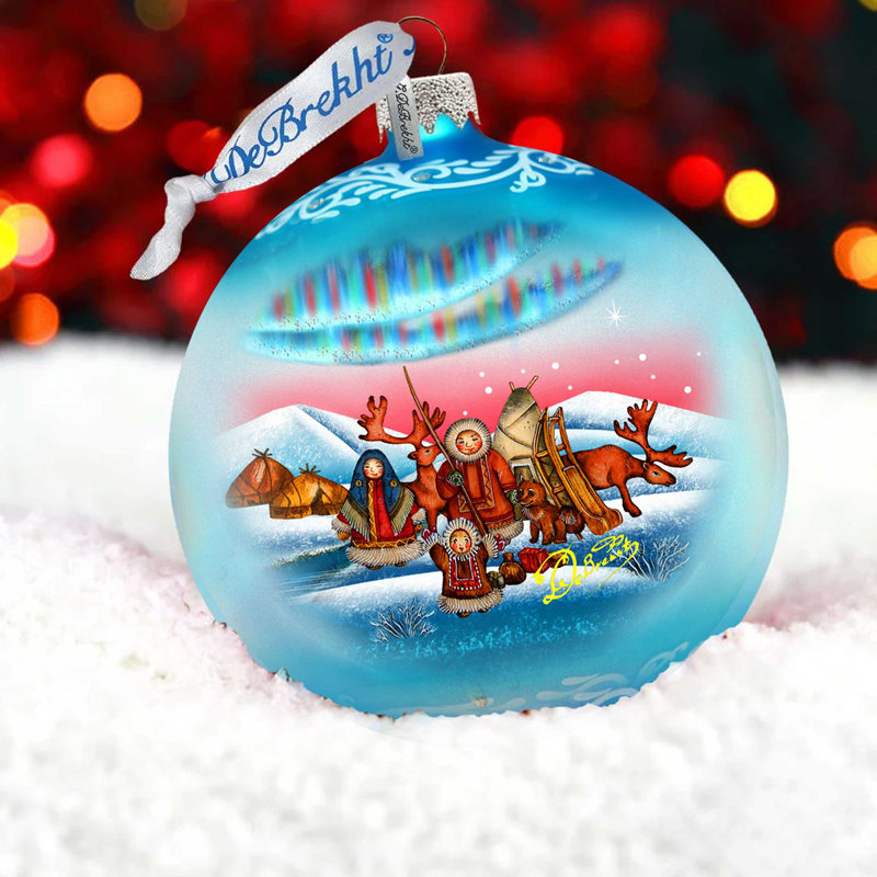 Holiday Splendor 3.5'' Handmade Glass Hanging Figurine Ornament