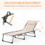 Chaise longue pliante rembourrée Outsunny-1040525424