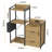 2 Drawer File Cabinet with Built-in Power Strip & LED Lights, Large Printer Stand Storage Cabinet Fits Letter A4 Documents, Home Office Open Shelf Printer Filing Cabinet