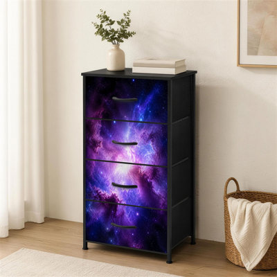 Commode à 4 tiroirs pour chambre à coucher Night Sky Stars Nebula