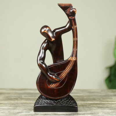 Figurine de musicien africain Dannon Banjo