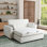 Serta Monroe 72.6" Queen Square Arm Tufted Back Convertible Sleeper Sofa with Cushions