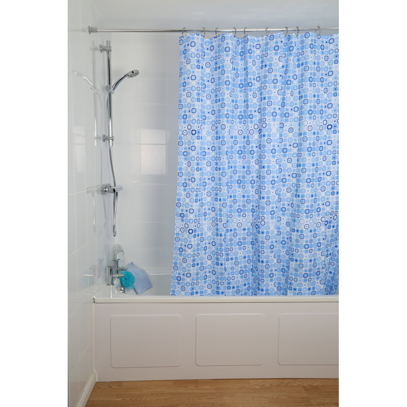 Geo Mosaic Polyester Shower Curtain