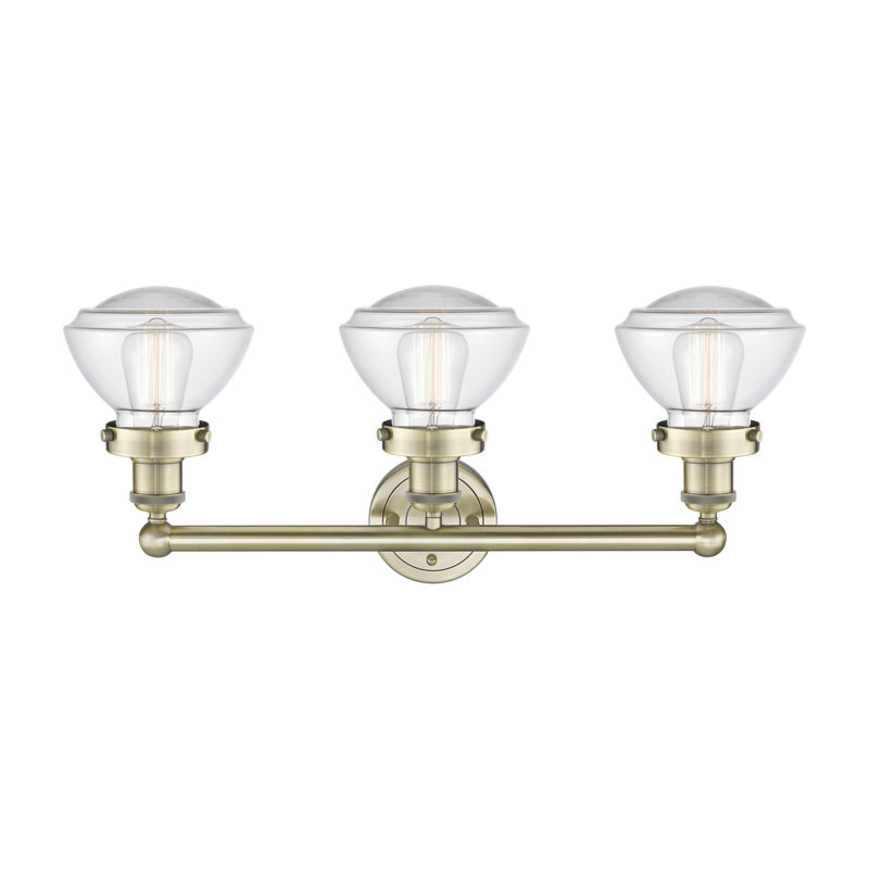 Almarosa 3 - Light Dimmable Vanity Light, Antique Brass, Clear
