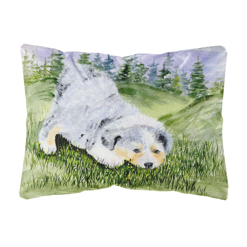 Australian Shepherd Outdoor Reversible Throw Pillow