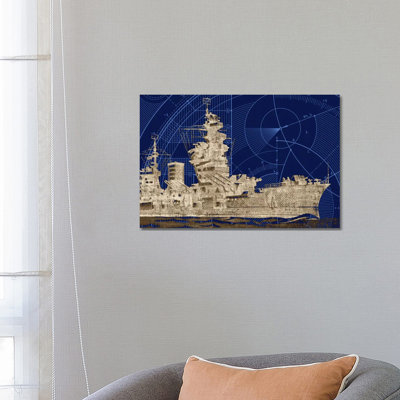 Blueprint Submarine I by PI Studio - Wrapped Canvas Print