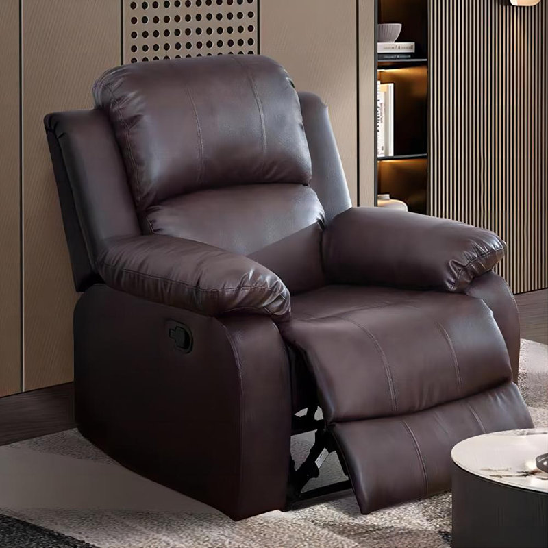Fauteuil inclinable Dewaun, Similicuir brun