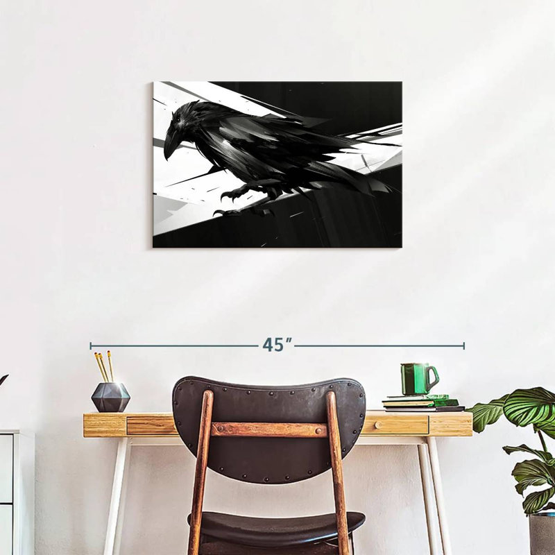 Brampt Abstract Crow, 20" H x 30" W