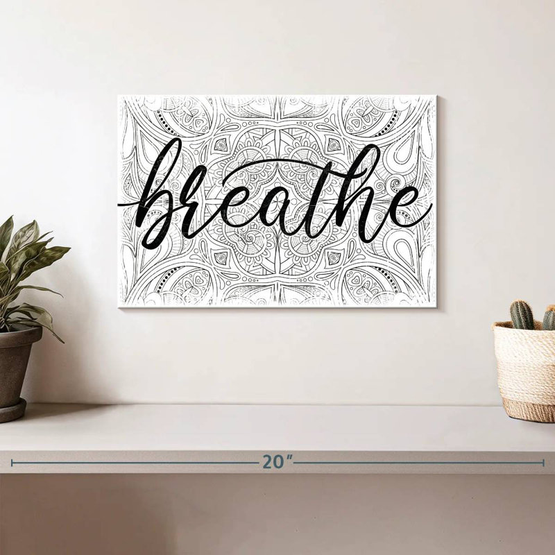 'Breathe Zen Pattern, 8" H x 12" W