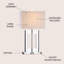 Lampe de table 26 po crystal Parkchester