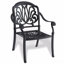 Ensemble de salle à manger 7 pièces en fonte d'aluminium toutes saisons comprenant 2 chaises pivotantes, 4 chaises et une table rectangulaire avec cadre noir