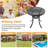 30.71" Round Outdoor Cast Aluminum Dining Table with a 1.88" Umbrella Hole