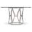 Round Glass Top Metal Base Dining Table