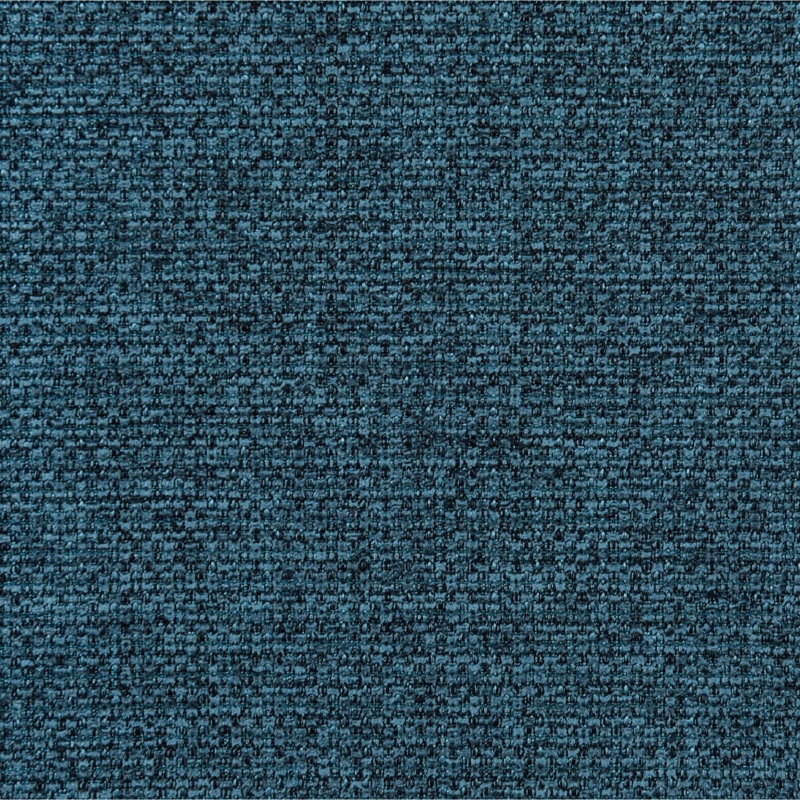 Banc d'appoint capitonné en tissu bleu, Bleu paon, Bleu