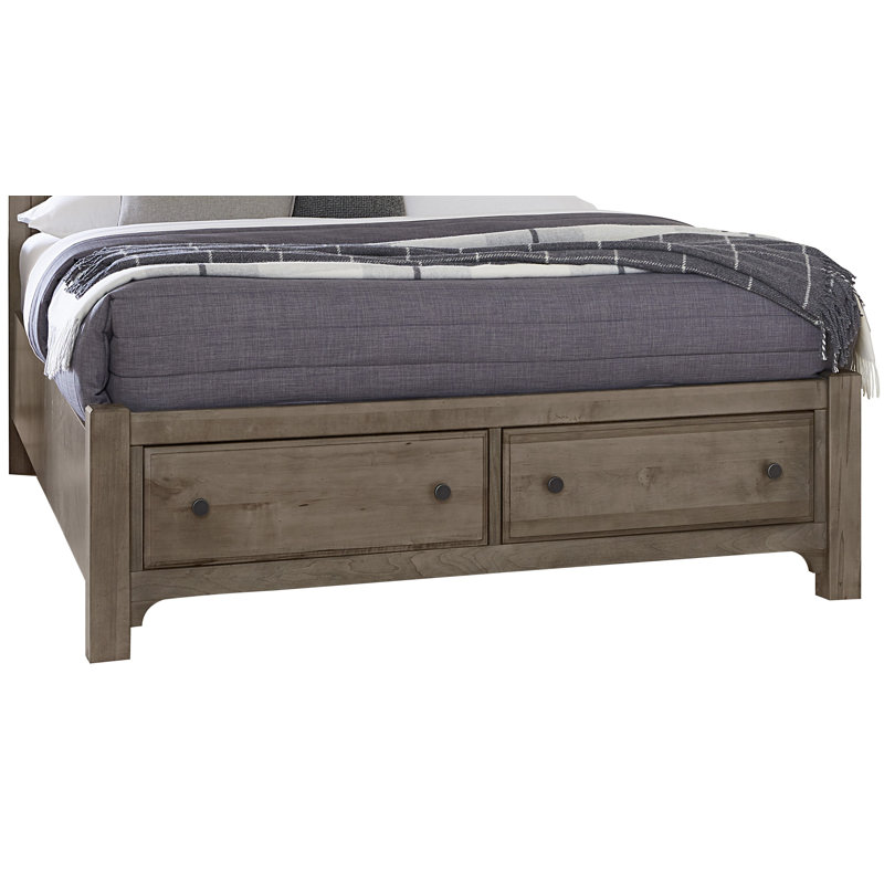 Bodoy Platform Storage Bed, Gray, Queen