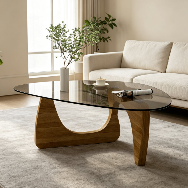 Table basse Modern, 32,3 po x 23 po x 16 po, Noyer