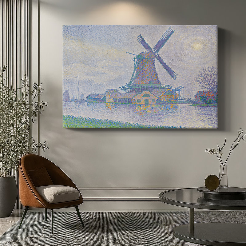Windmill at Edam-Paul Signac-Gallery Wrapped Canvas-1896, 8 x 12