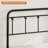 Metal Queen Size Headboard, Adjustable Height, Farmhouse Victorian Style, Steel Headboard Only For Bedroom, Easy Assembly, Black-420233546-420233542