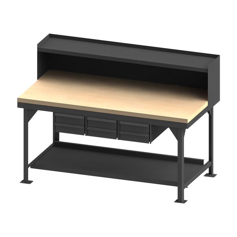 72'' W Wood Top Workbench