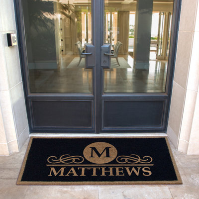 Boutwell 72 x 36 All-Weather Personalized Non-Slip Outdoor Door Mat